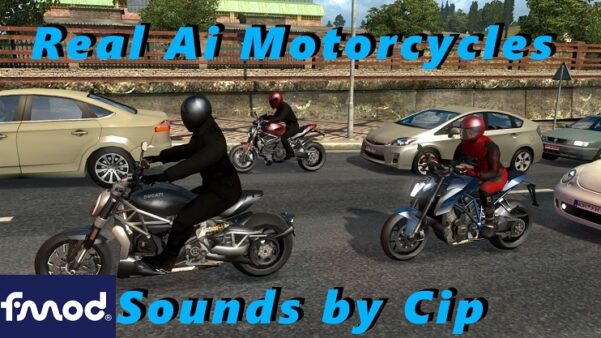 Real Ai Motorcycles Sounds Udpate ATS 1.56 (addon to Motorcycles traffic pack by Jazzycat v6.5.*)